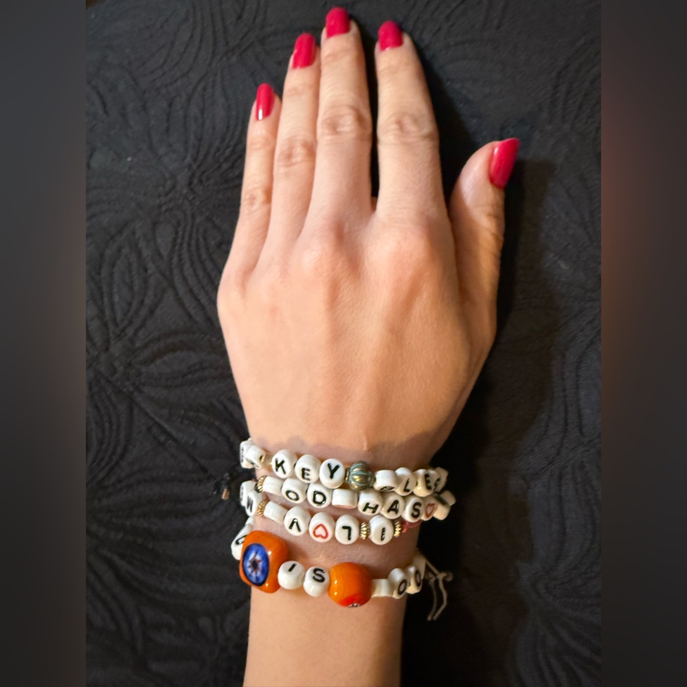Handmade Beaded Bracelets- Set of 4